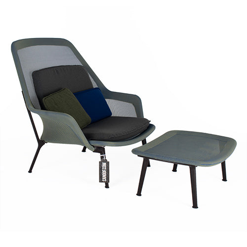 Vitra Slow Chair groen blauw grijs