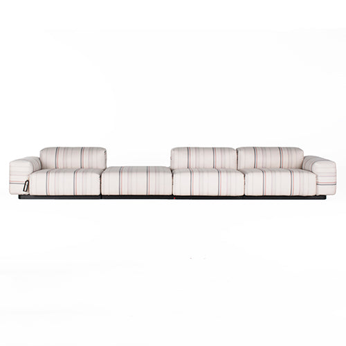 Vitra Soft Modular bank wit roze blauw
