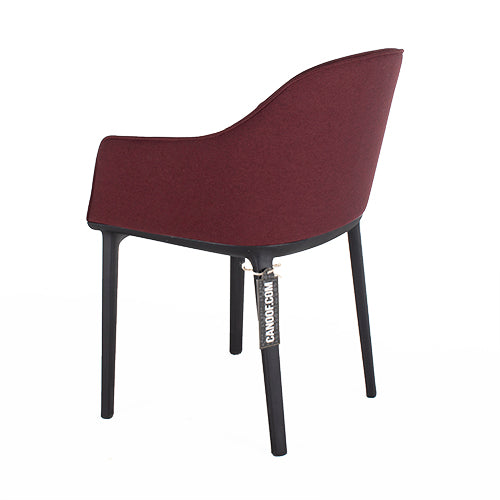 Vitra Softshell 4-poot stoel bordeaux rood