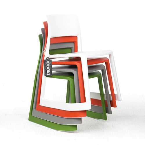vitra tip ton chair groen wit rood