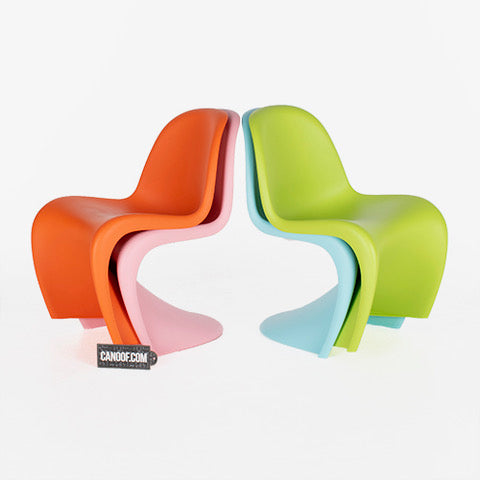 Vitra verner panton chair junior groen oranje blauw
