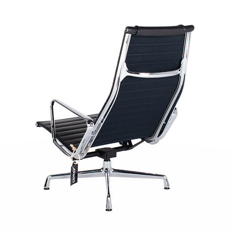 Vitra EA124 fauteuil stoel zwart leder
