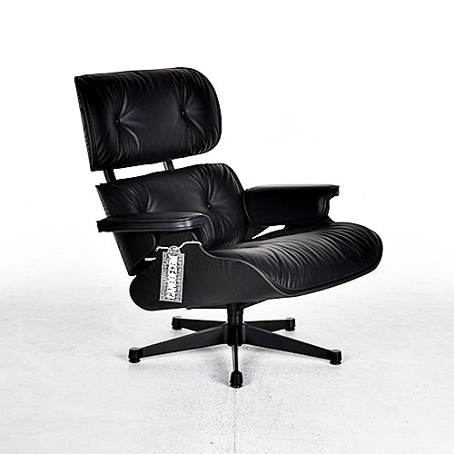 vitra eames lounge chair en ottoman zwart
