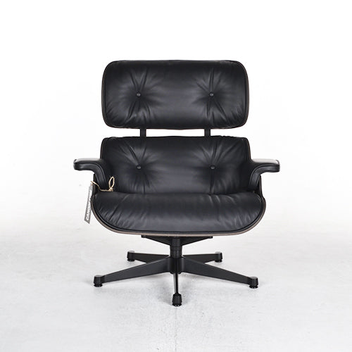 vitra eames lounge chair en ottoman zwart