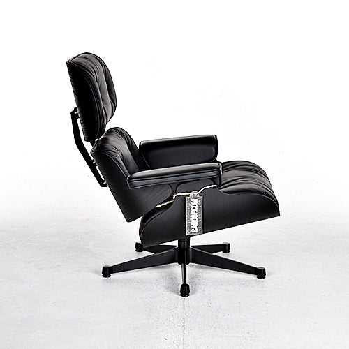 vitra eames lounge chair en ottoman zwart
