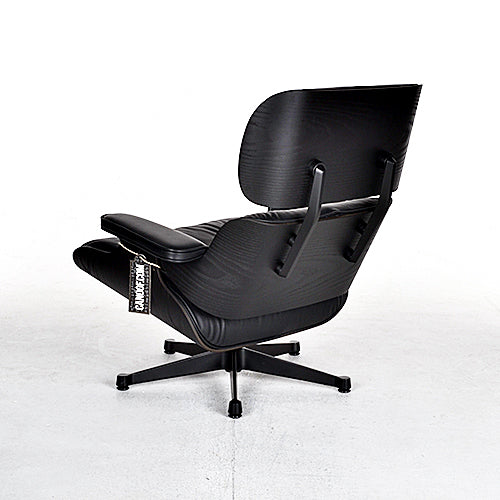 vitra eames lounge chair en ottoman zwart