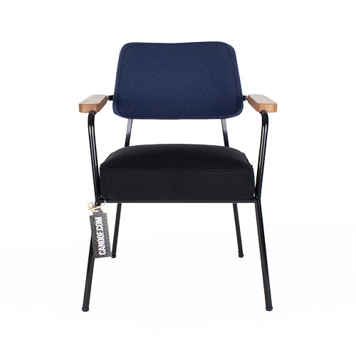 Vitra fauteuil stoel blauw zwart