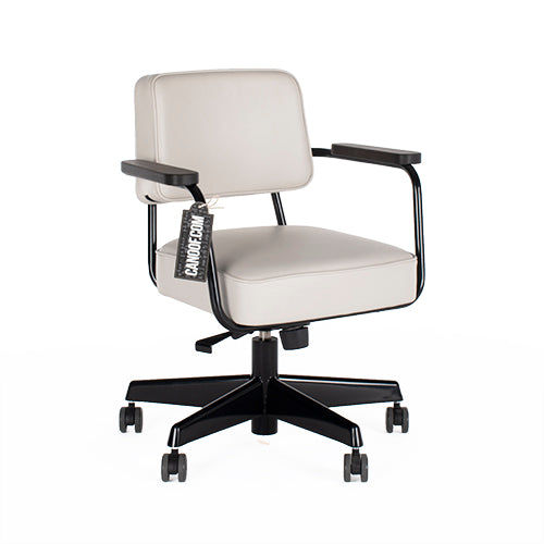 vitra fauteuil direction pivotant bureaustoel grijs zwart