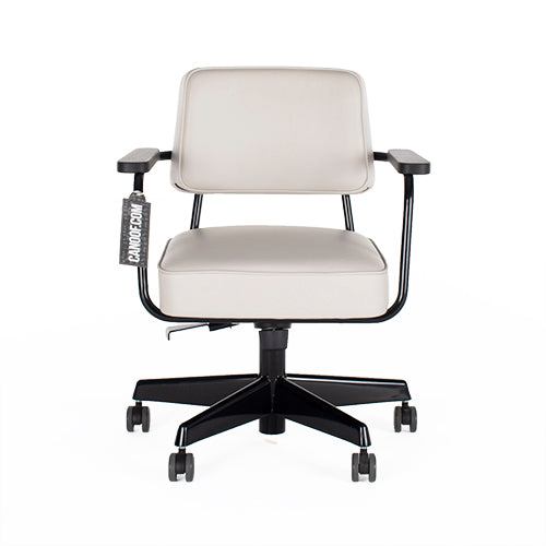 vitra fauteuil direction pivotant bureaustoel grijs zwart