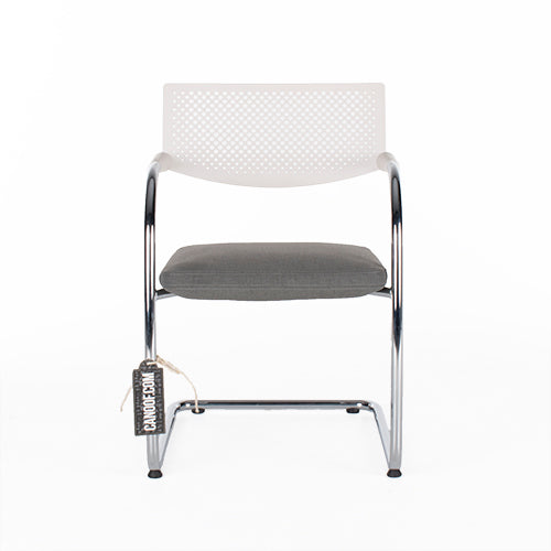 Vitra visavis stoel wit grijs