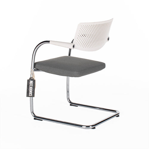 Vitra visavis stoel wit grijs