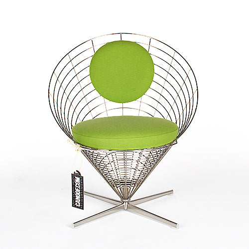 vitra wire cone chair groen