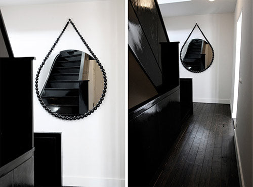 vroonland bead mirror spiegel zwart