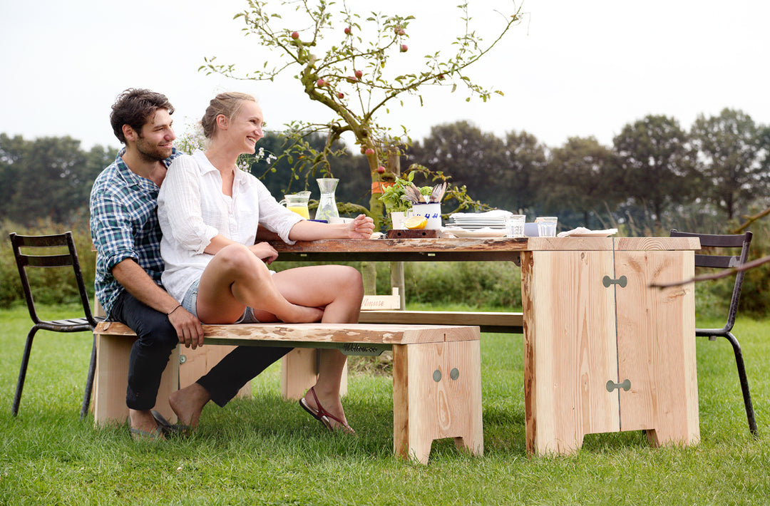 welveree forest table Douglas hout zwart