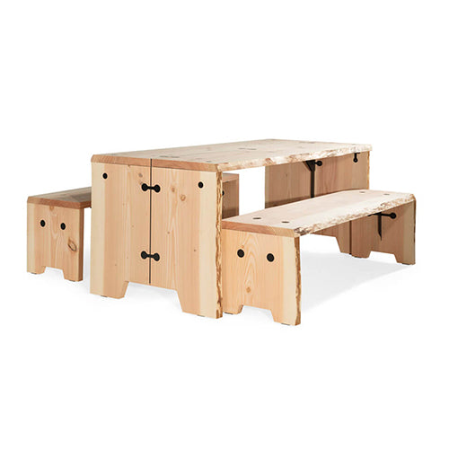 weltevree forest bench 4 personen zwart