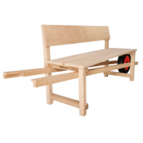 Weltevree wheelbench hout rood