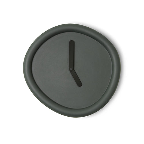 Werkwaardig Round clock groen zwart