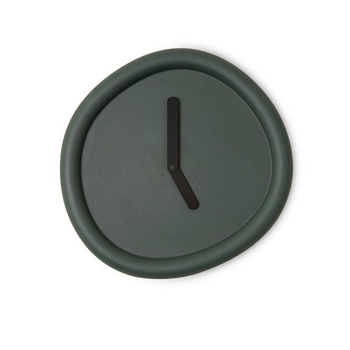 Werkwaardig Round clock groen zwart