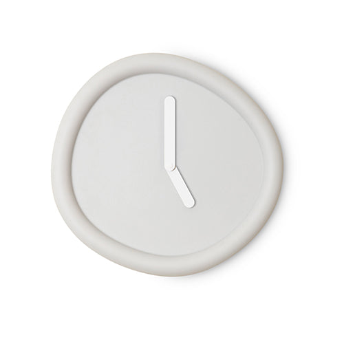 Werkwaardig Round clock lichtgrijs wit