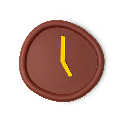 Werkwaardig Round clock rood geel