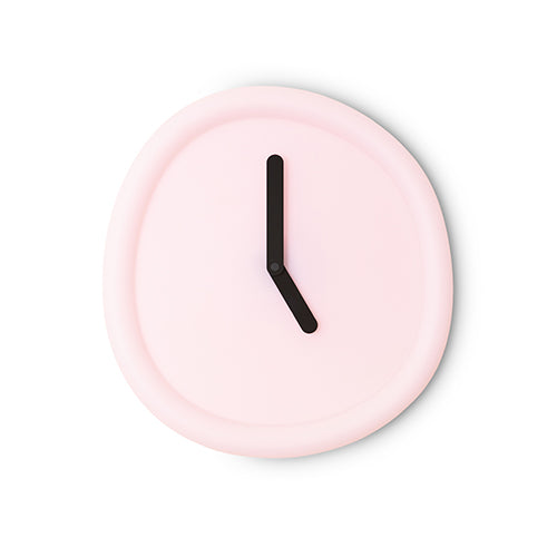 Werkwaardig Round clock roze zwart