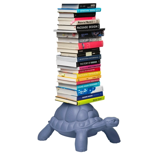 Qeeboo Turtle boekenstandaard blauw