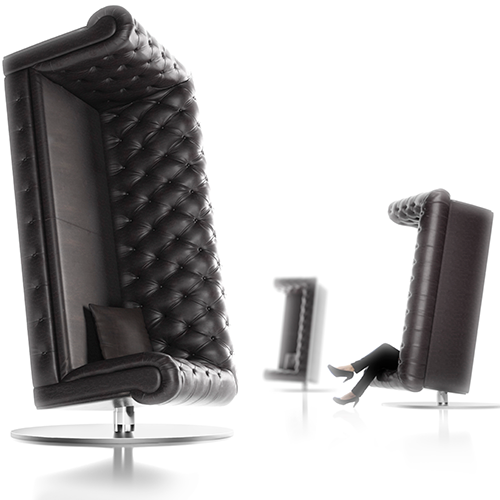 moooi charleston chair bank zwart leder