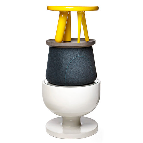 Moooi Elements bijzettafel grijs blauw geel