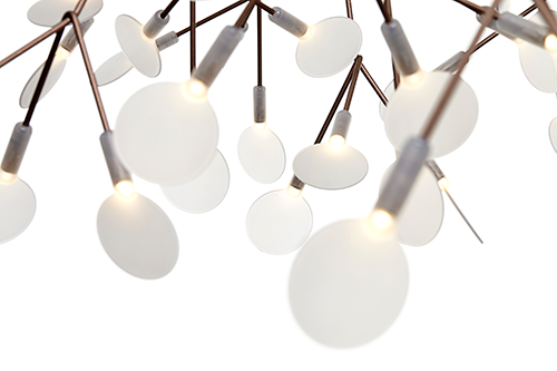 Moooi Heracleum small big O lamp koper kleurig