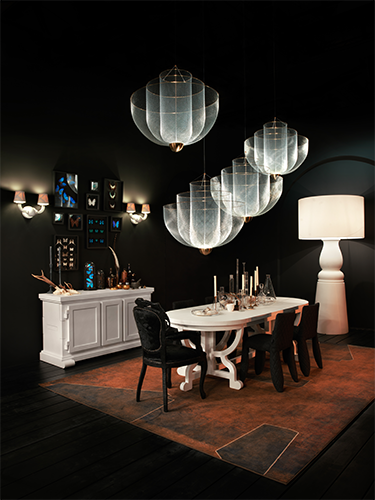 Moooi Meshmatics hanglamp zilver/messing
