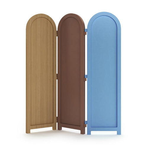 Moooi Paper Screen Patchwork bruin/blauw