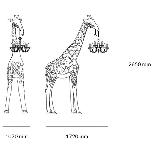 Qeeboo giraffe lamp afmetingen