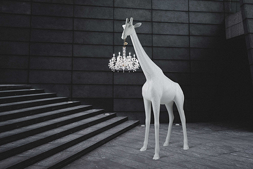 qeeboo giraffe lamp 4 meter wit