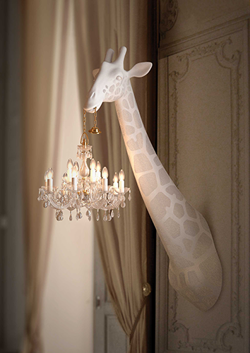 qeeboo giraffe wandlamp wit