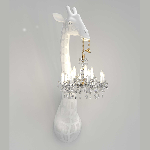 qeeboo giraffe wandlamp wit