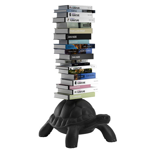 qeeboo turtle boekenstandaard zwart