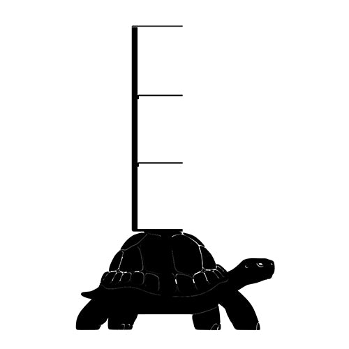 qeeboo turtle boekenstandaard zwart