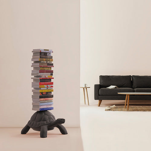 qeeboo turtle boekenstandaard zwart