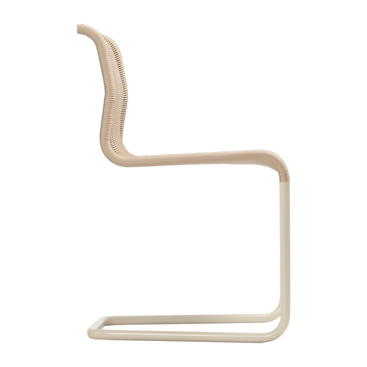 Tecta B15 stoel beige zijaanzicht