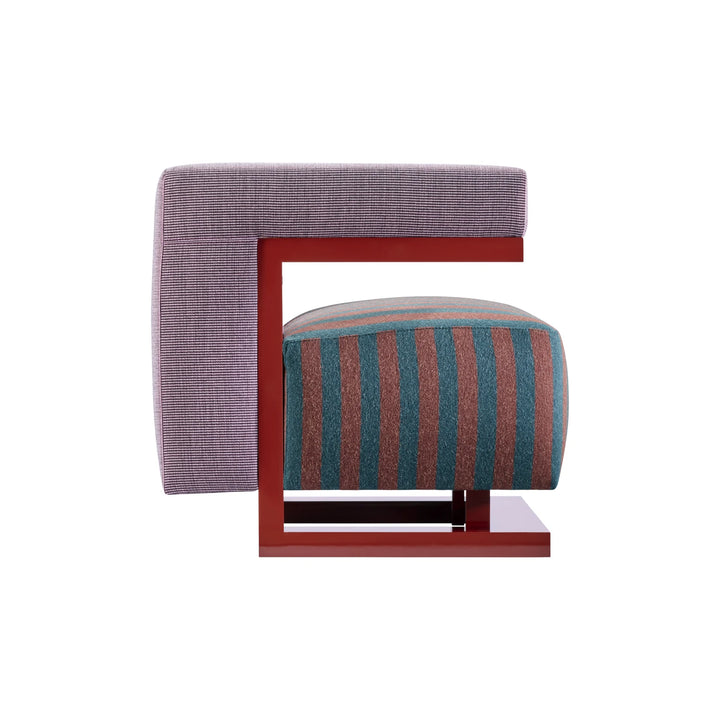 Tecta F51N fauteuil rood zijaanzicht