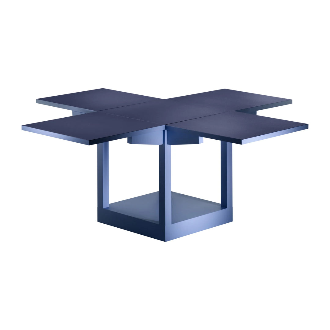 Tecta K10N bijzettafel blauw uitgeklapt