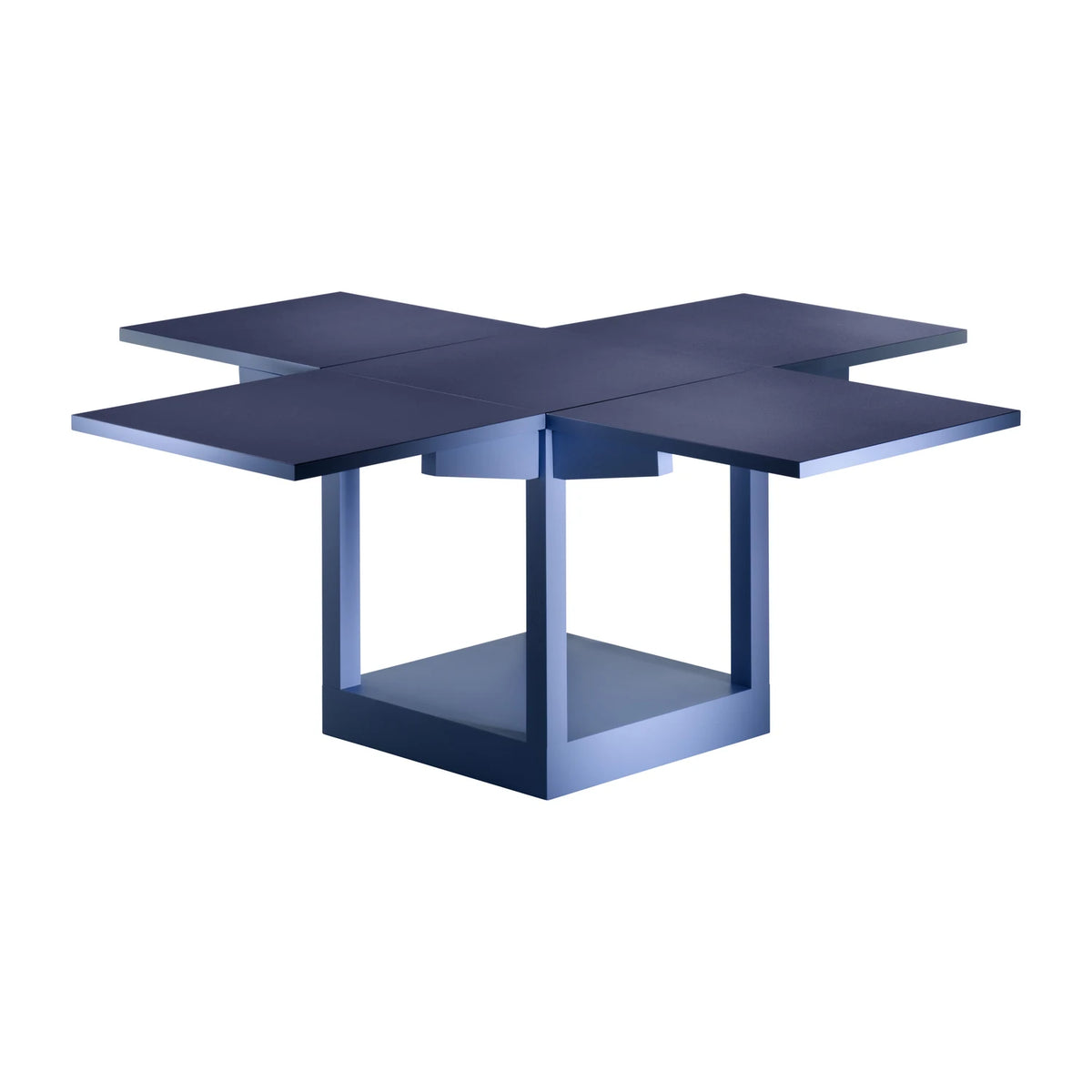 Tecta K10N bijzettafel blauw uitgeklapt