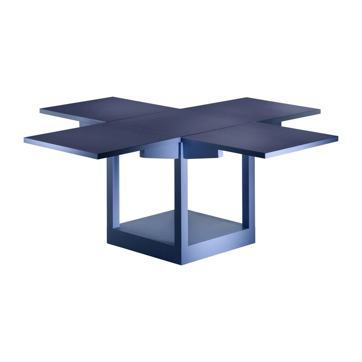 Tecta K10N bijzettafel blauw uitgeklapt