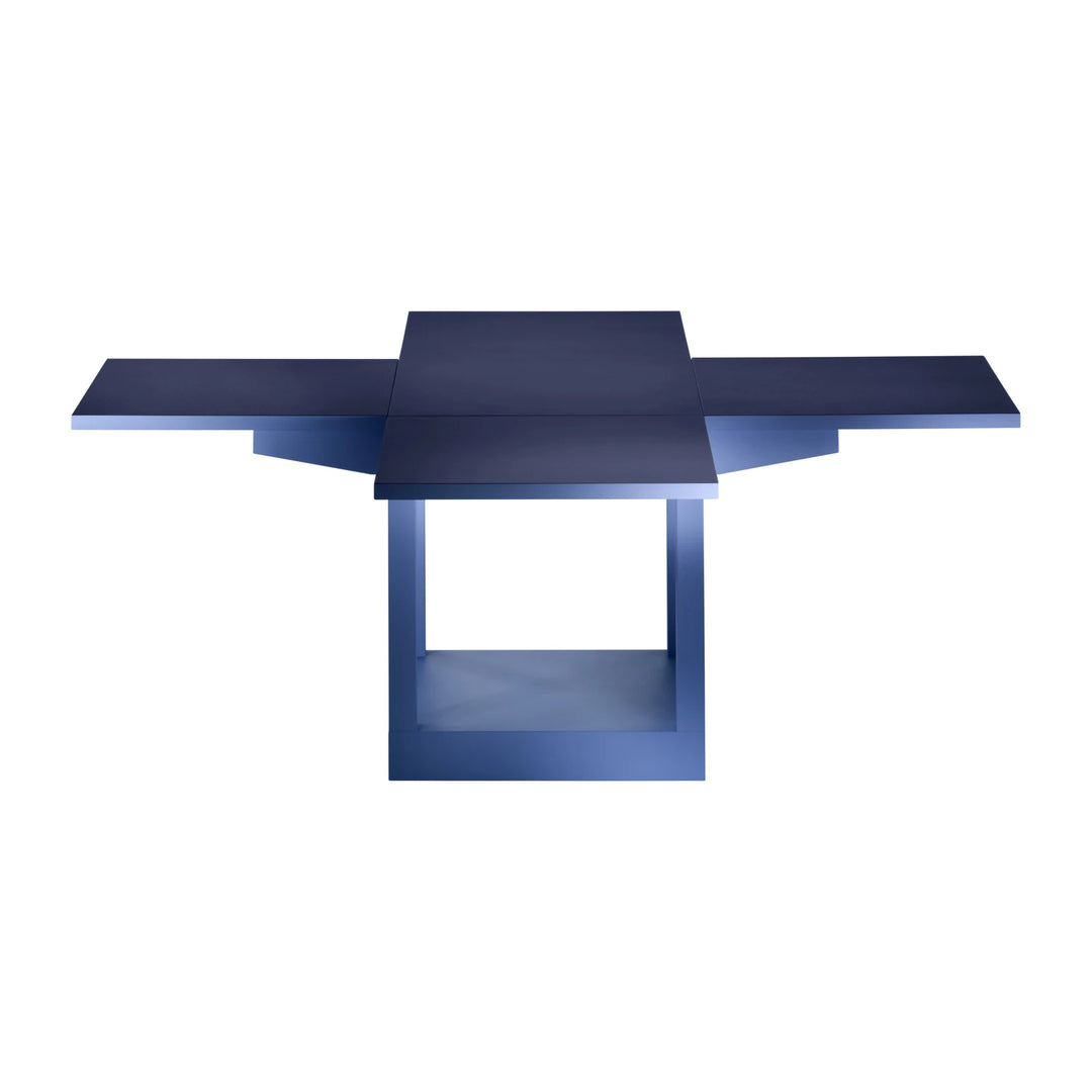 Tecta K10N bijzettafel blauw uitgeklapt vooraanzicht