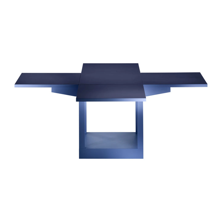 Tecta K10N bijzettafel blauw uitgeklapt vooraanzicht