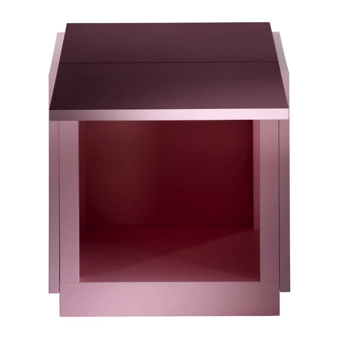 Tecta K10N bijzettafel rood open kubus