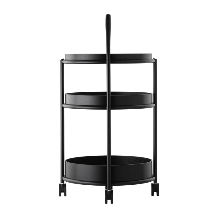 Tecta K6 trolley zwart met zwart frame vooraanzicht