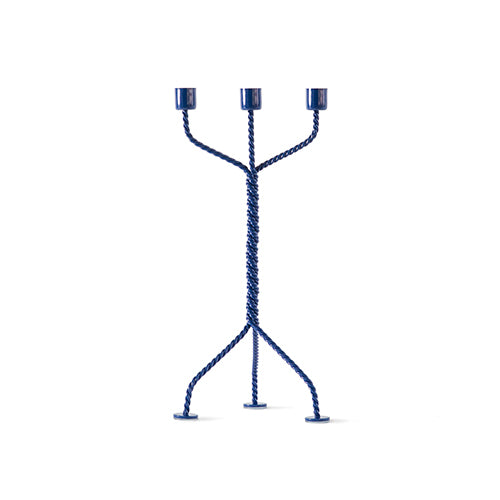 werkwaardig twisted kandelaar blauw