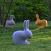 Qeeboo Rabbit Chair paars oranje