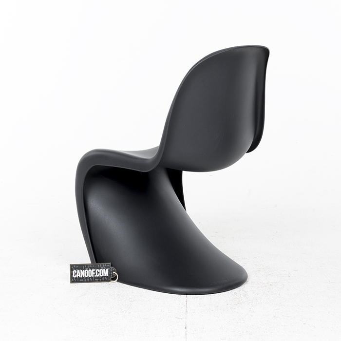 persoonlijkheid Miljard Behandeling Vitra Verner Panton Chair zwart // Materiaal kunststof - Canoof.nl